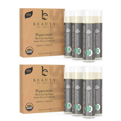 Natural Lip Balm Chapstick Pack of 4. Variety of scents.