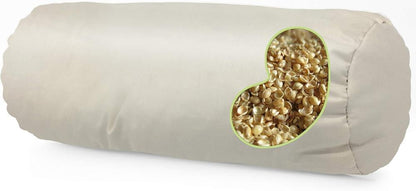 Wheatdreamz Neck Roll Pillow, Organic Cotton Zippered Shell with Organic Millet - 6" X 16" - Runaway Rabbit LLC