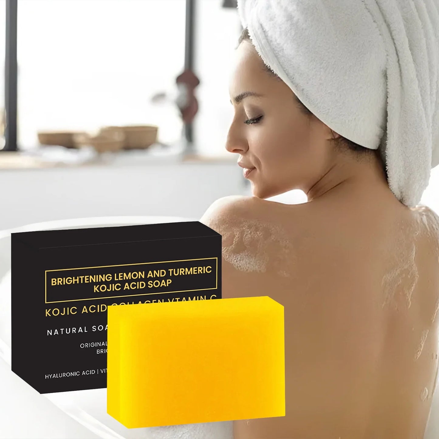 Turmeric Kojic Acid Soap - Hand Soap Replenishes Brightens and Contracts Pores Essential Oil Soap Facial Soap - Runaway Rabbit LLC