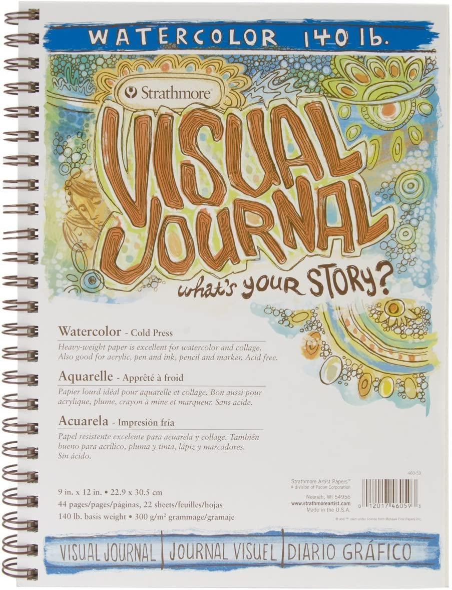 Visual Journal Watercolor 9"X12"-22 Sheets - Runaway Rabbit LLC