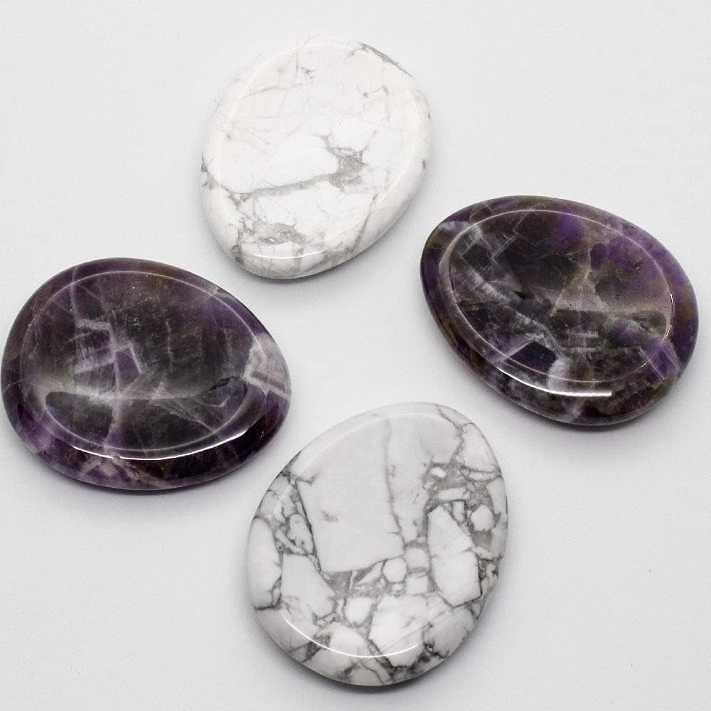 2 Color Pieces Worry Stone Crystal Healing Stone - Runaway Rabbit LLC