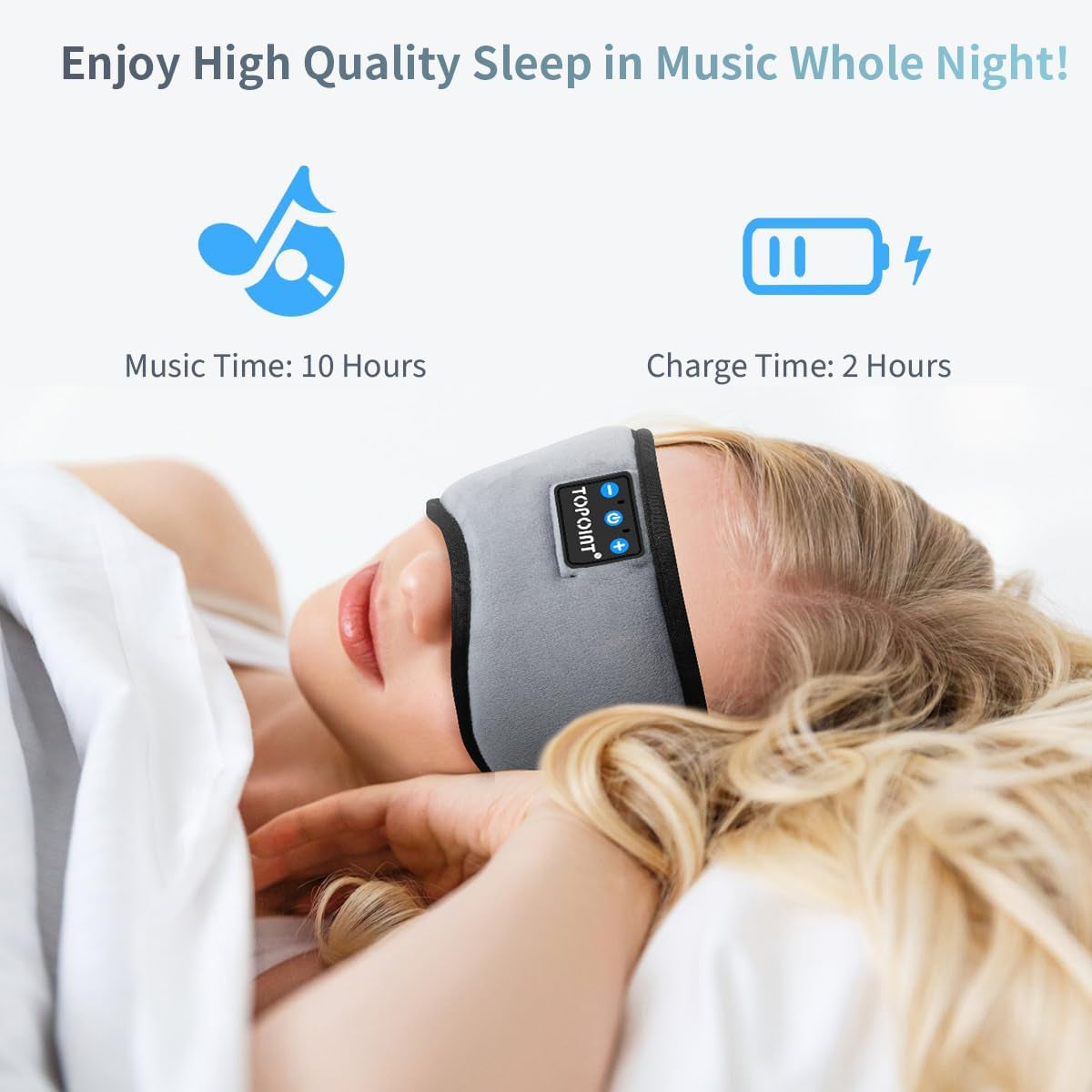 Bluetooth Sleep Eye Mask Wireless Headphones, Sleeping Eye Cover Headband - Runaway Rabbit LLC