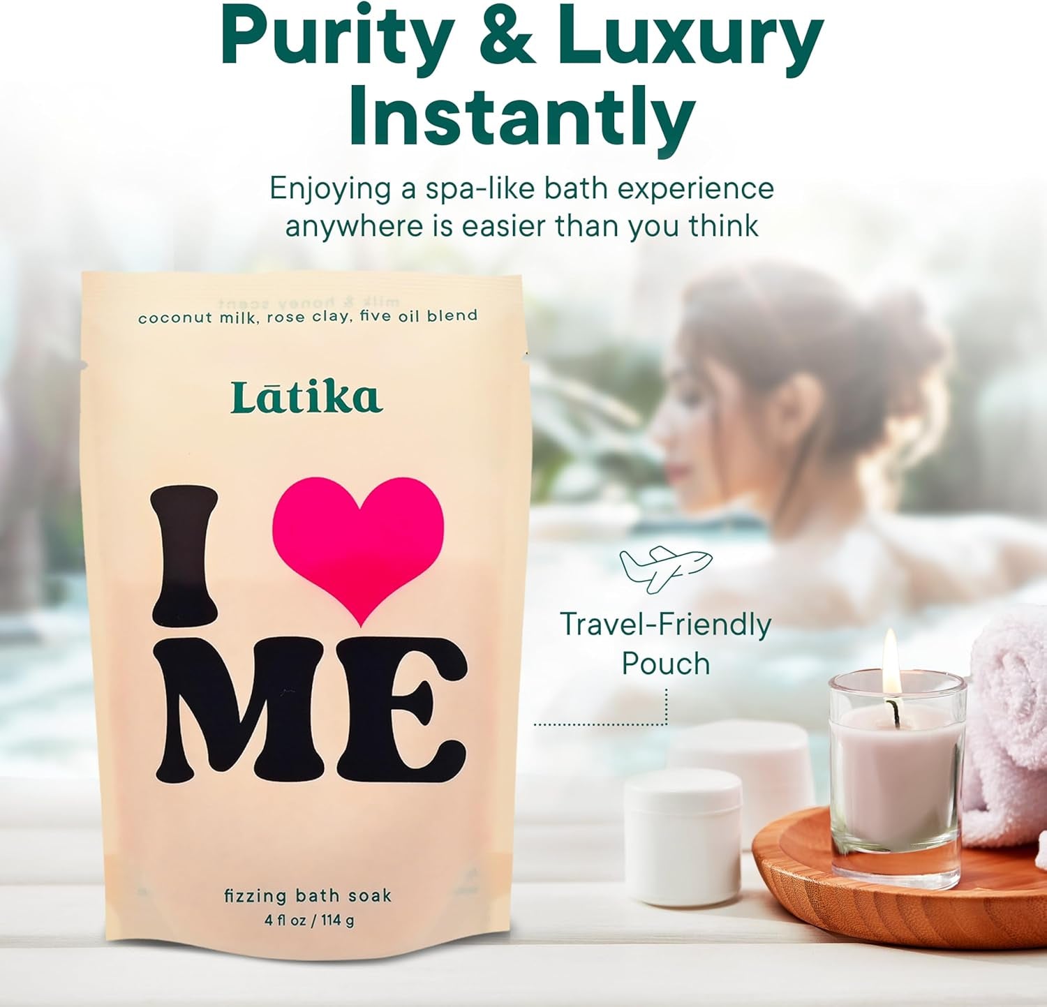 Soak Set of 3 - I Heart Me Bath Soaks with Oats, Milk & Honey for Self-Love & Self-Care – Relaxation, Muscle Recovery & Skin Nourishment – Stress Relief Soaking Salts