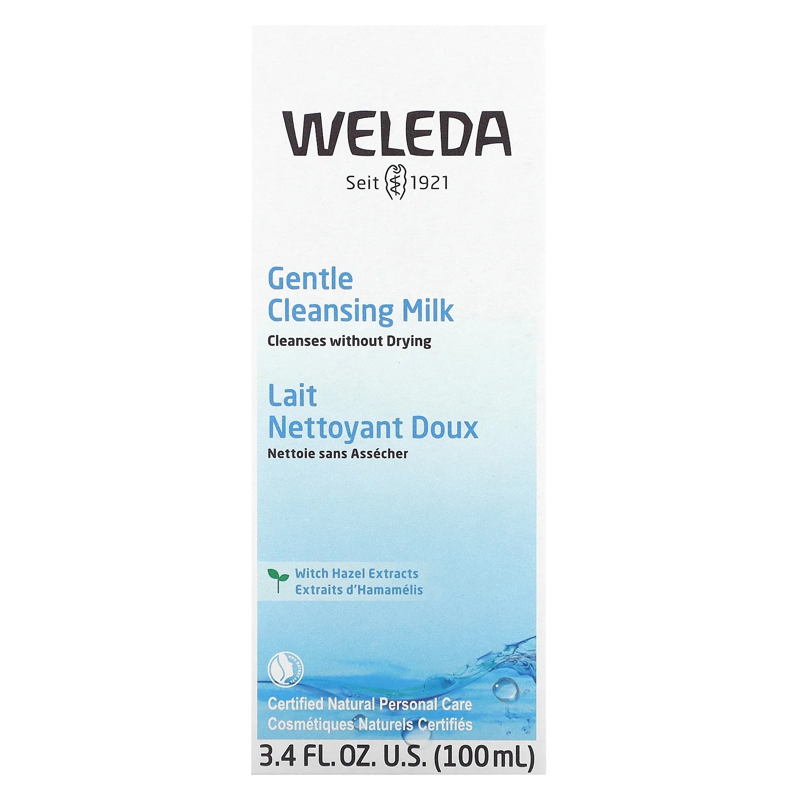 Weleda Gentle Cleansing Milk, Witch Hazel Extracts, 3.4 Fl Oz 