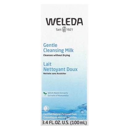 Weleda Gentle Cleansing Milk, Witch Hazel Extracts, 3.4 Fl Oz 