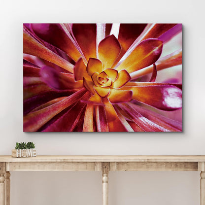 Purple & Orange Dahlia Flower Canvas Print, Wall Art - 16"X24" - Runaway Rabbit LLC