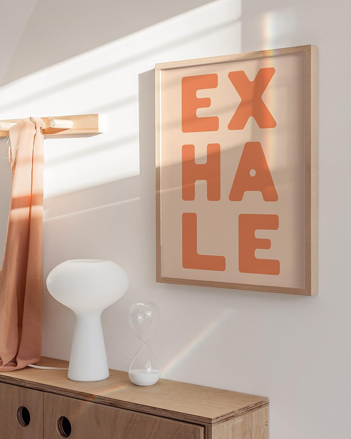 Exhale Wall Art and Yoga Poster | UNFRAMED 12"X16" - Runaway Rabbit LLC