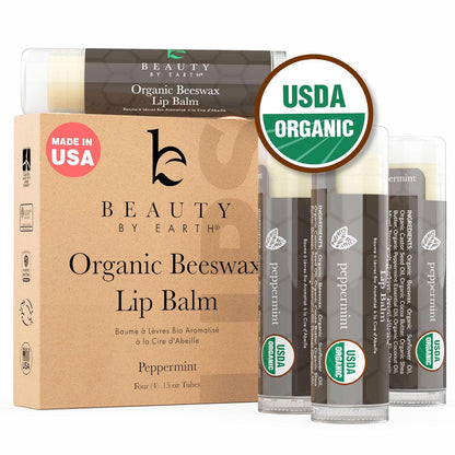 Natural Lip Balm Chapstick Pack of 4. Variety of scents.