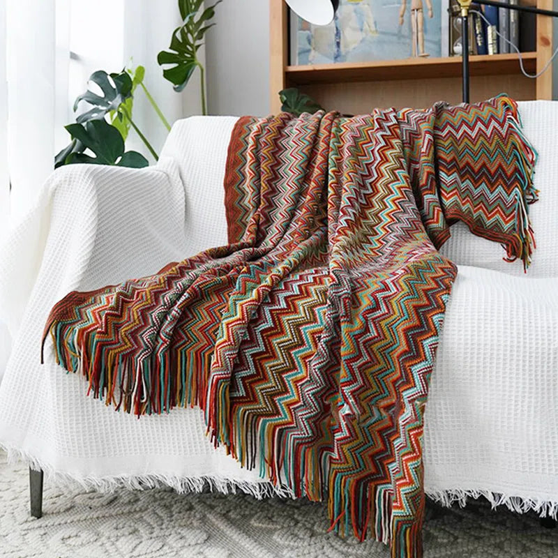 Knitted Throw Blanket - Runaway Rabbit LLC