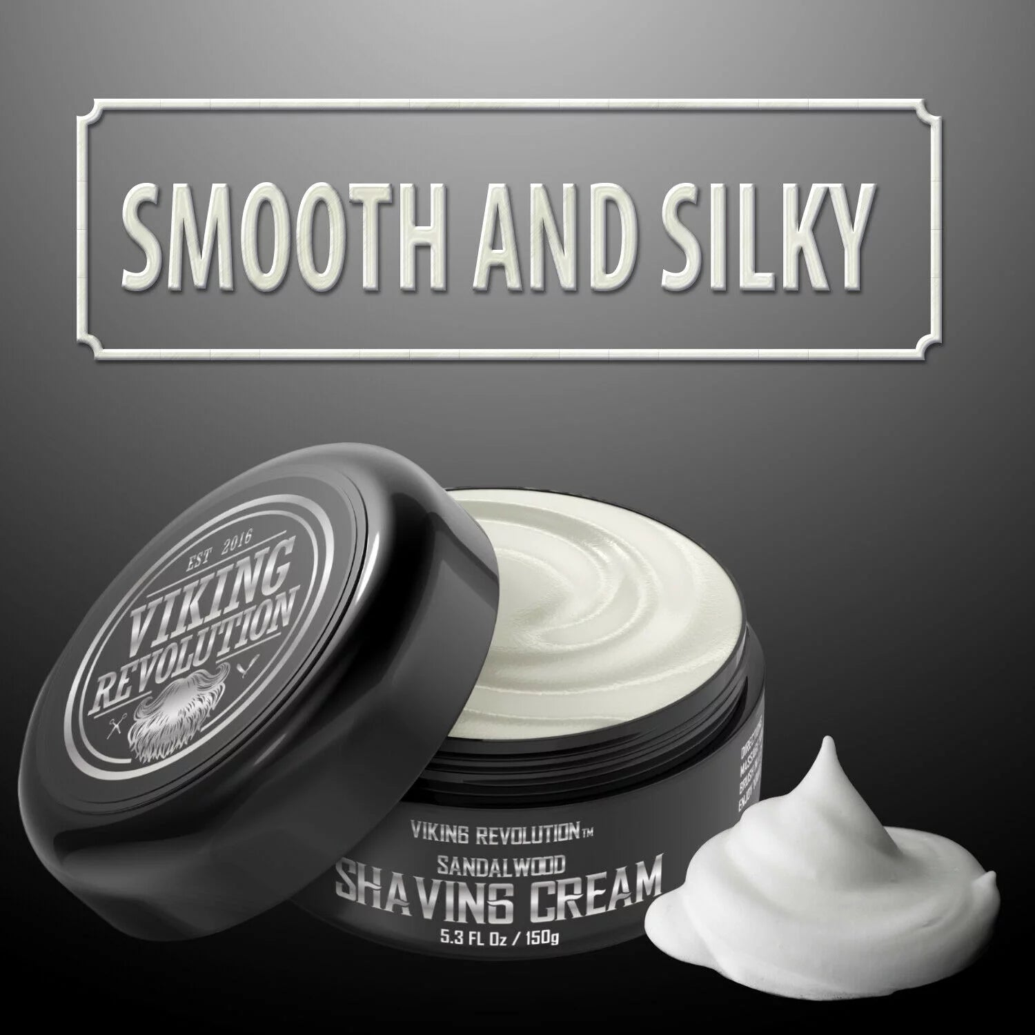 - Luxury Shaving Cream for Men - Sandalwood - Soft, Smooth & Silky - 5.3Oz - Runaway Rabbit LLC