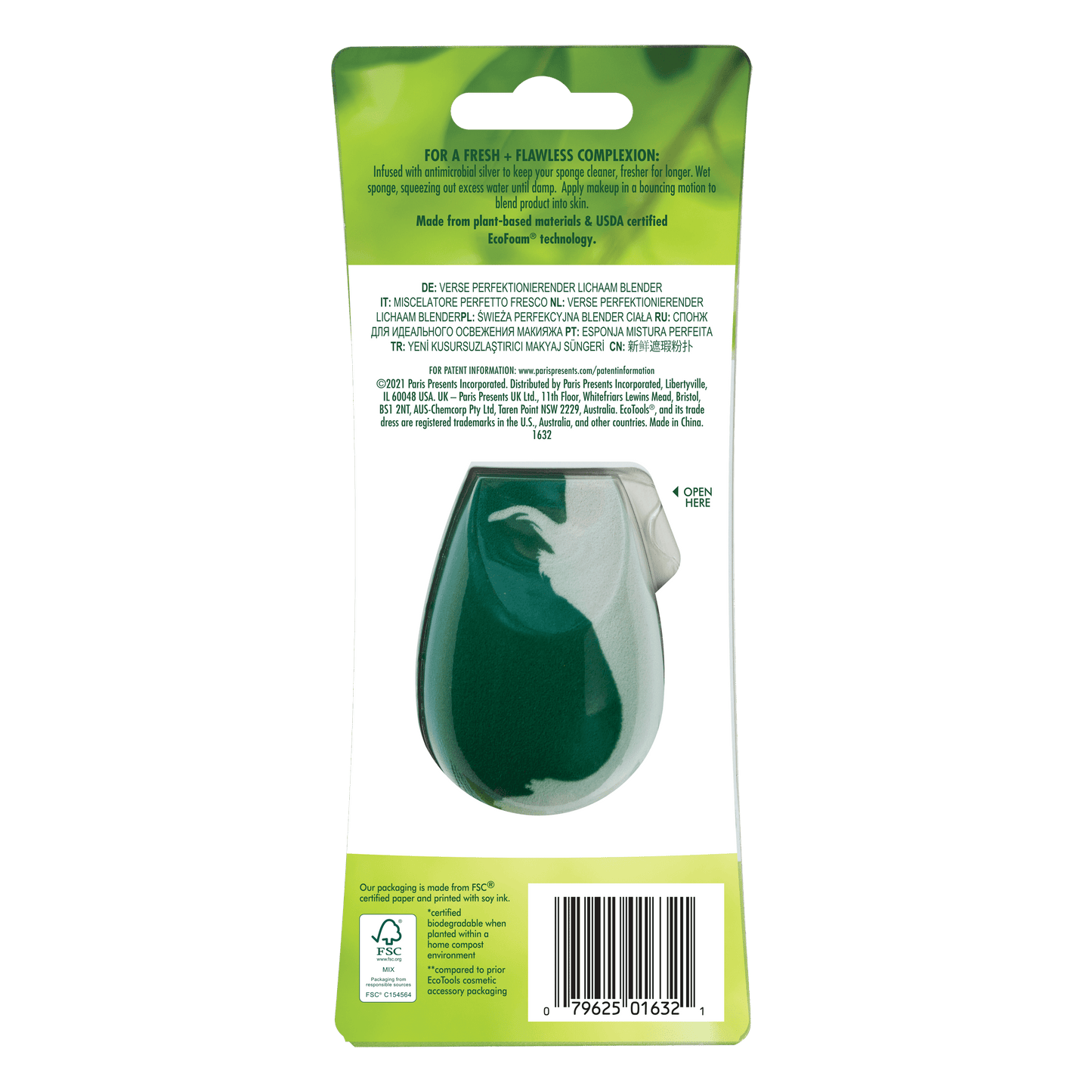 Fresh Perfecting Makeup Blending Sponge, for Liquid & Cream Foundation, Multicolor - Runaway Rabbit LLC