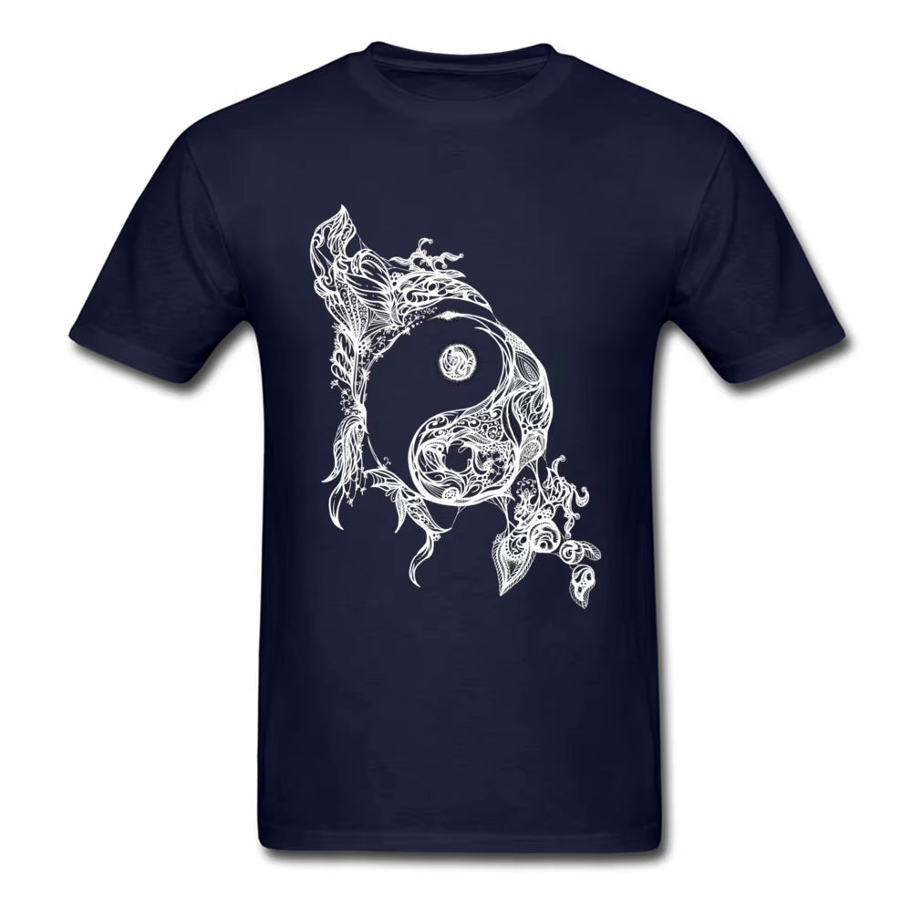 Zen Doodle T-shirt Yin Yang T Shirt - Runaway Rabbit LLC