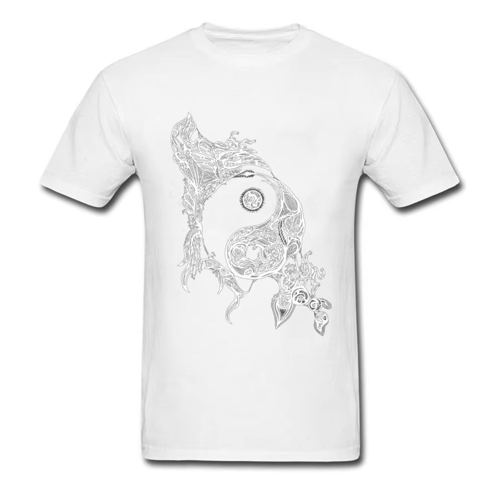 Zen Doodle T-shirt Yin Yang T Shirt - Runaway Rabbit LLC