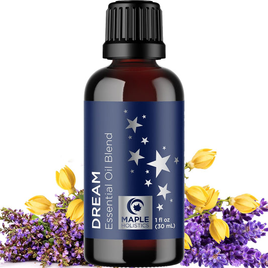 Dream Essential Oils Blend for Diffusers with Clary Sage, Ylang-Ylang, Roman Chamomile, and Lavender Sleep Support - Runaway Rabbit LLC