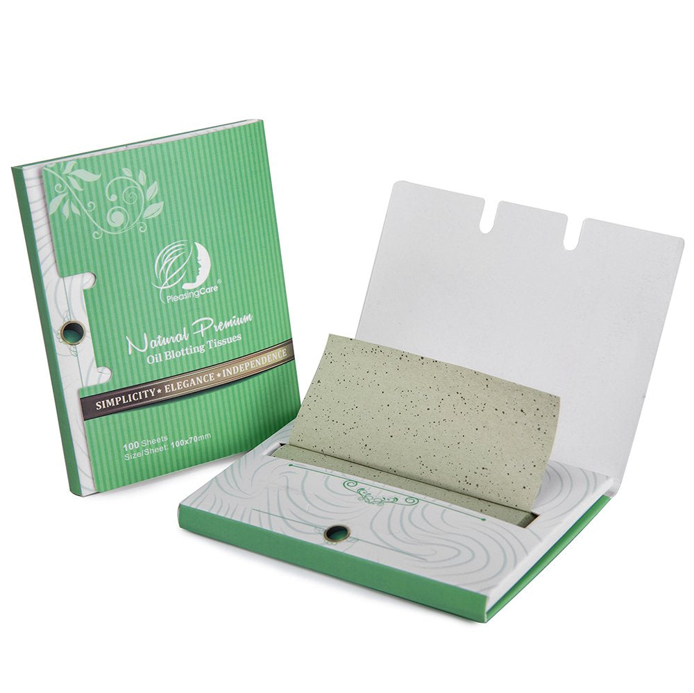 Natural Green Tea Oil Absorbing Tissues - 100 Counts, Premium Face Oil Blotting Paper - Runaway Rabbit LLC