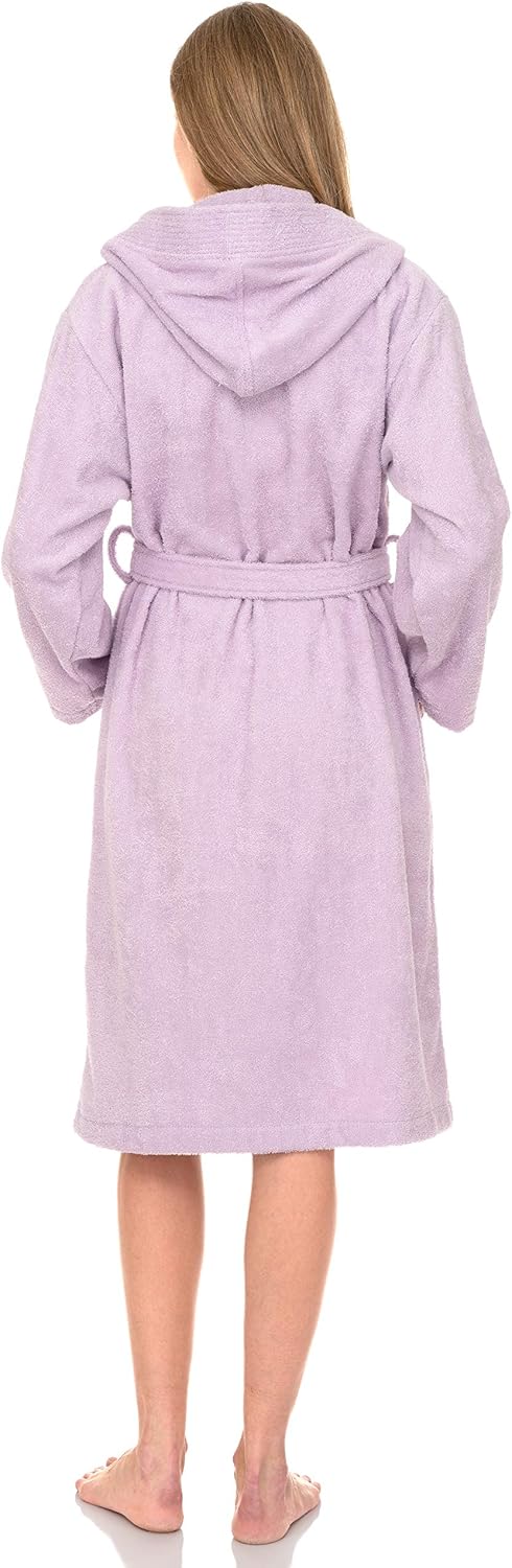 Womens Robe, Premium Cotton Hooded Bathrobe for Women - Runaway Rabbit LLC