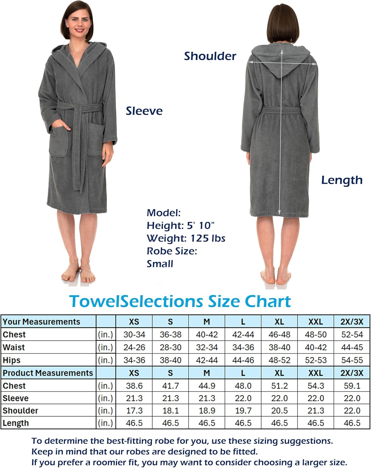 Womens Robe, Premium Cotton Hooded Bathrobe for Women - Runaway Rabbit LLC