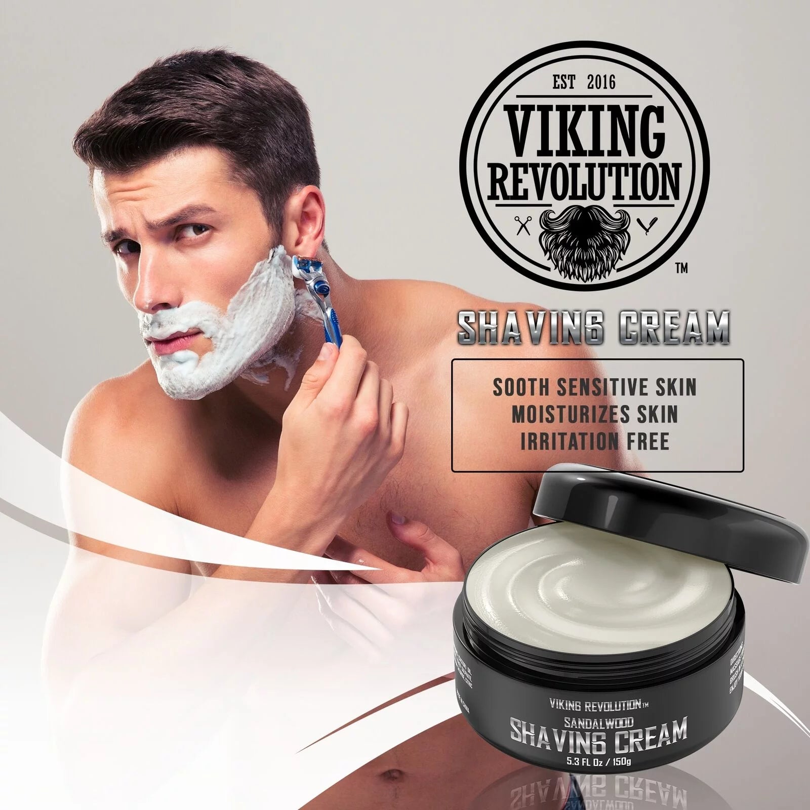 - Luxury Shaving Cream for Men - Sandalwood - Soft, Smooth & Silky - 5.3Oz - Runaway Rabbit LLC