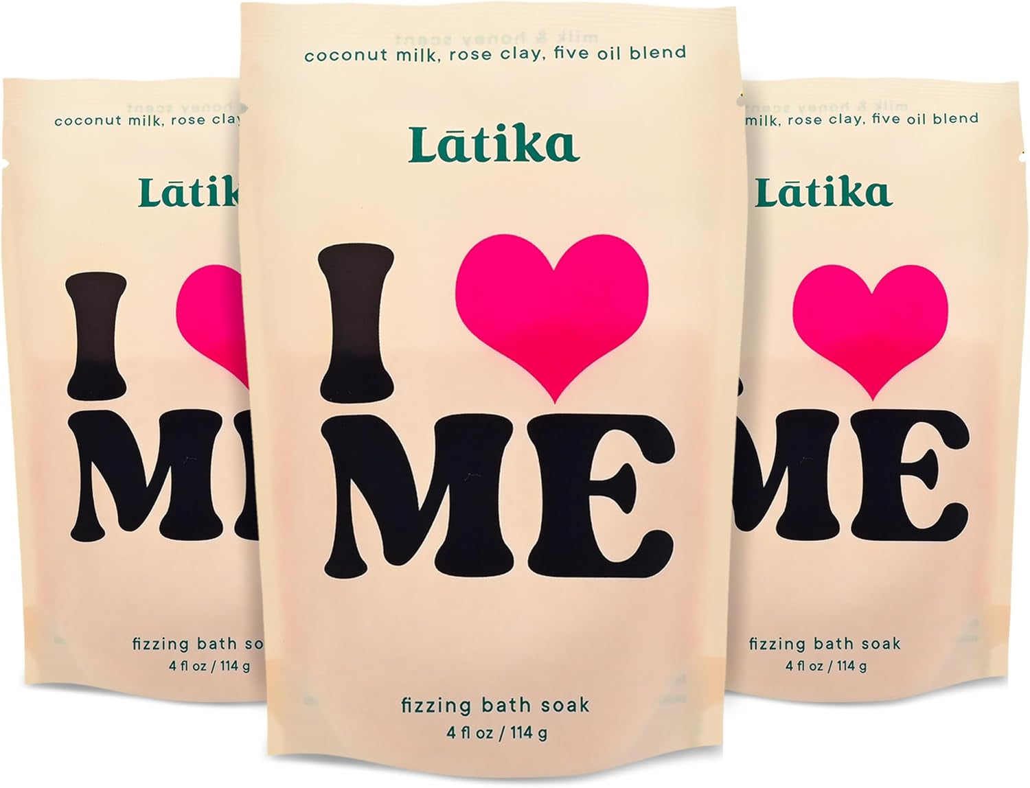 Soak Set of 3 - I Heart Me Bath Soaks with Oats, Milk & Honey for Self-Love & Self-Care – Relaxation, Muscle Recovery & Skin Nourishment – Stress Relief Soaking Salts