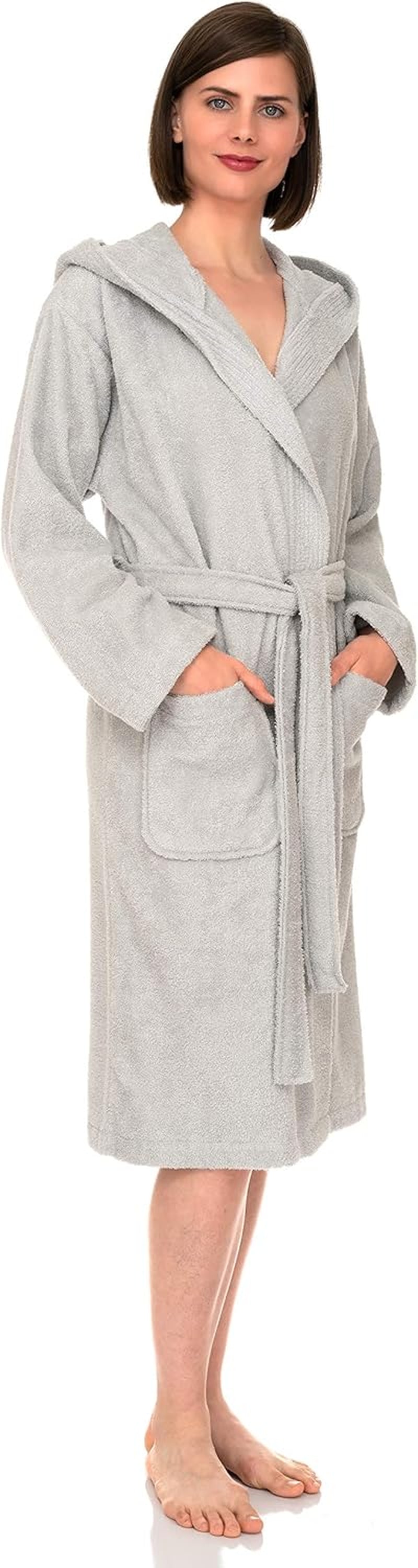 Womens Robe, Premium Cotton Hooded Bathrobe for Women - Runaway Rabbit LLC