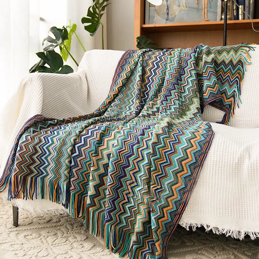 Knitted Throw Blanket - Runaway Rabbit LLC