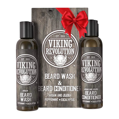 Beard Wash & Beard Conditioner Set W/Argan & Jojoba Oils - Runaway Rabbit LLC