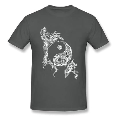 Zen Doodle T-shirt Yin Yang T Shirt - Runaway Rabbit LLC