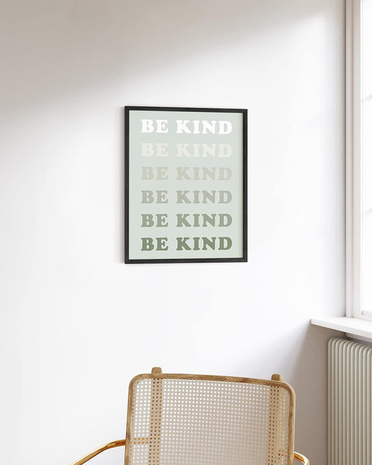 Be Kind Poster Quotes Wall Art UNFRAMED 12"X16" (Be Kind) - Runaway Rabbit LLC