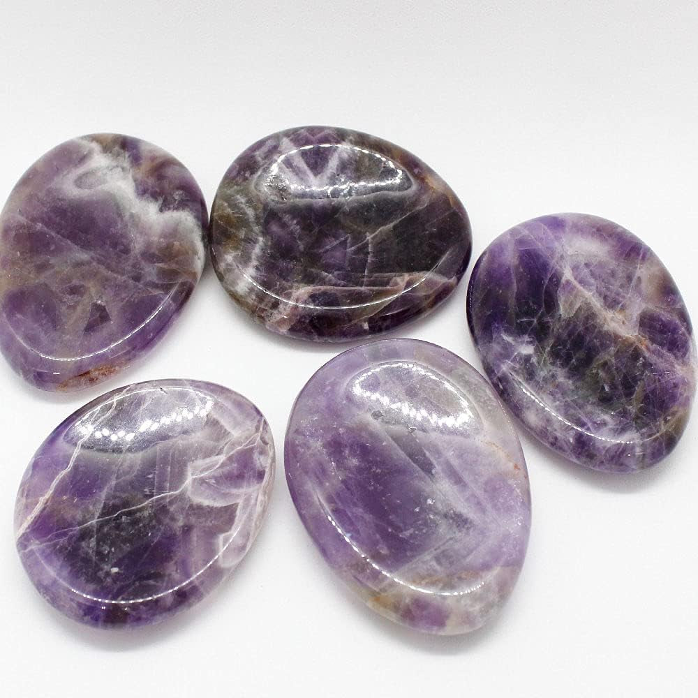 2 Color Pieces Worry Stone Crystal Healing Stone - Runaway Rabbit LLC