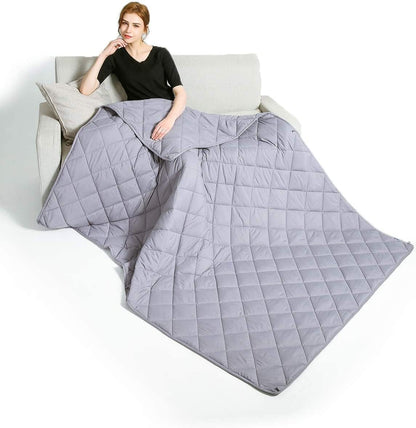 Diamond Weighted Blanket - Calm, Sleep Better Relax Naturally. Multiple Sizes Adult Kids (Grey, 60''80'' 15LB) - Runaway Rabbit LLC