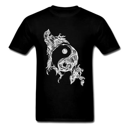 Zen Doodle T-shirt Yin Yang T Shirt - Runaway Rabbit LLC