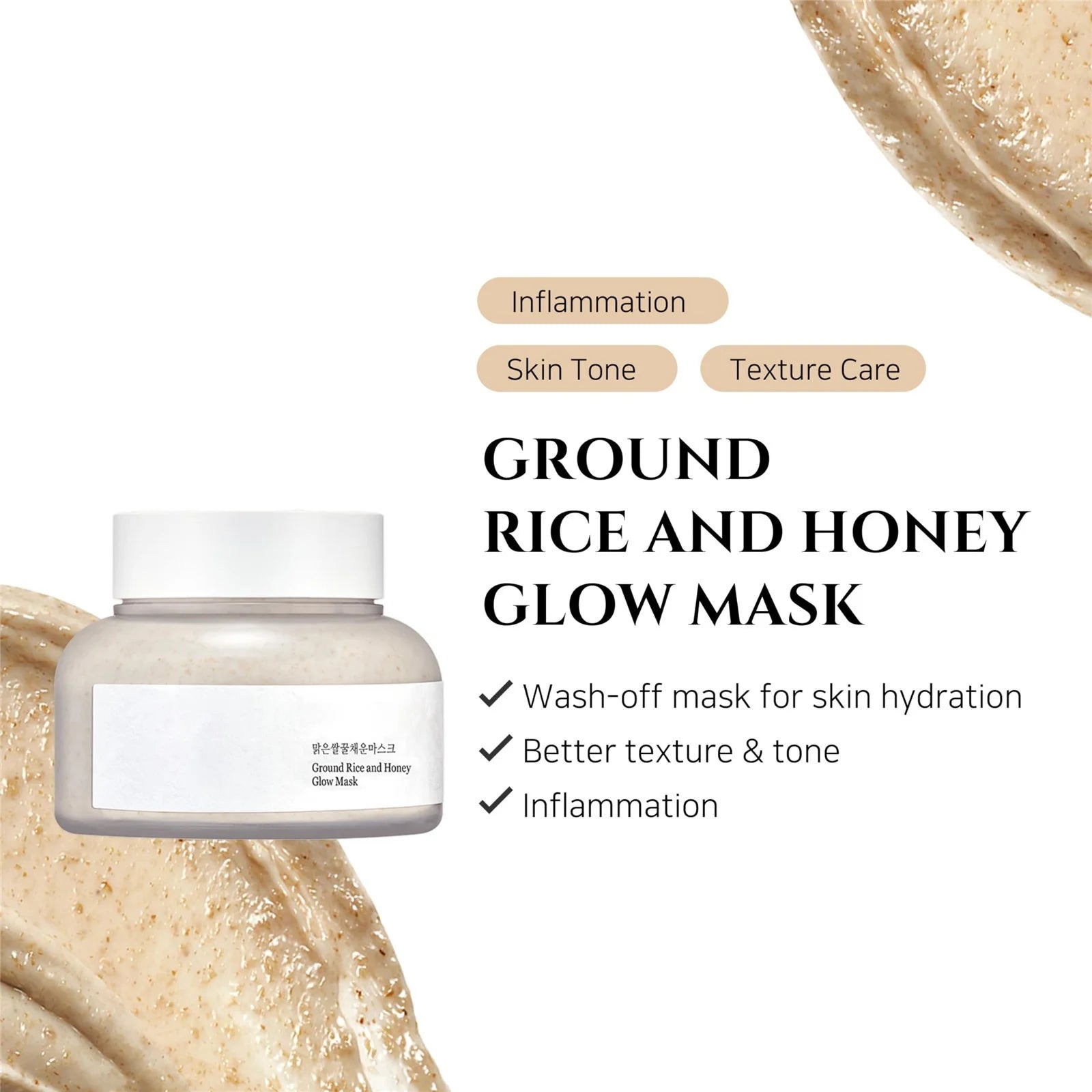 Ground Rice and Glow Pore Sebum Care for Dry Sensitive Skin Korean Skin Care 150Ml - Runaway Rabbit LLC