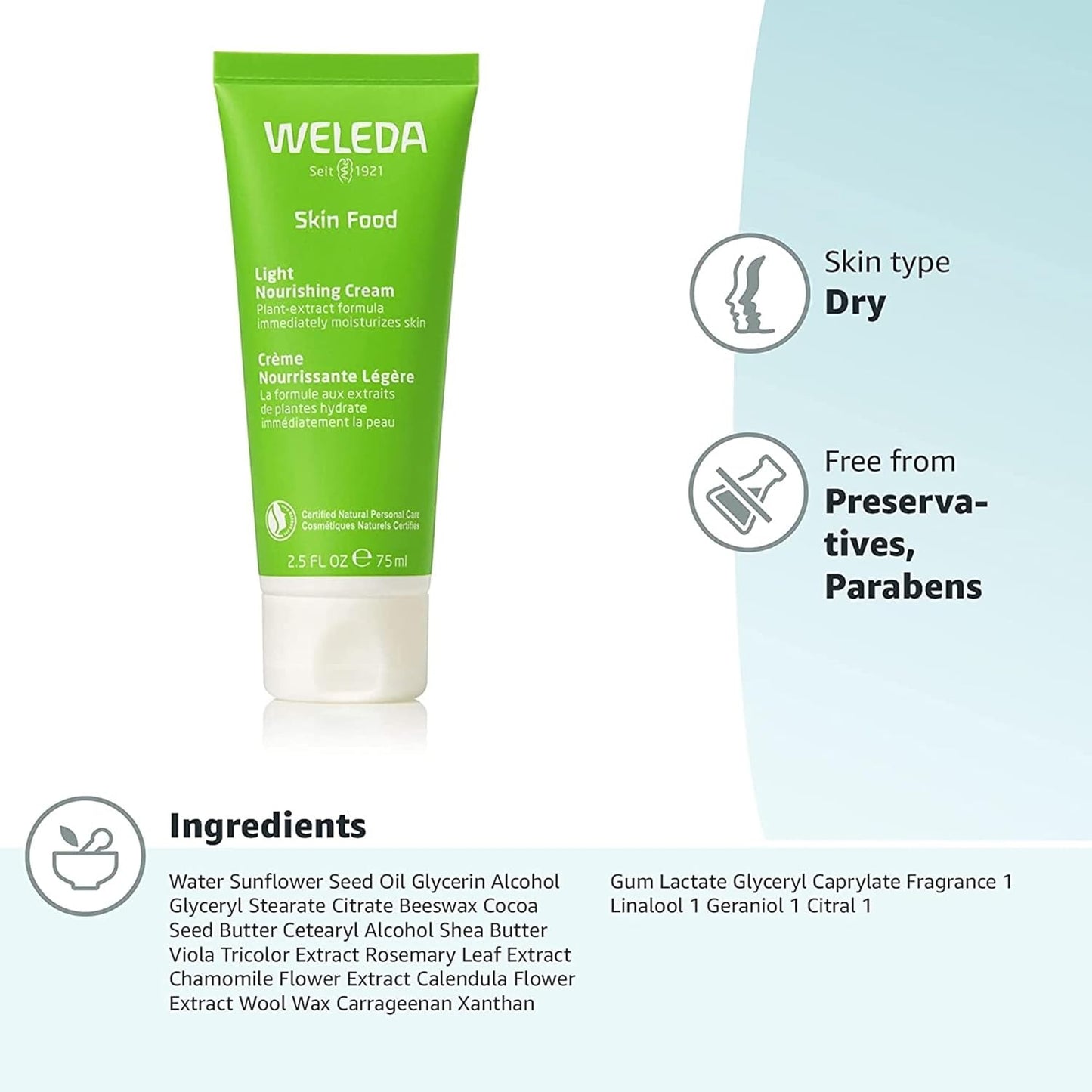 Weleda Skin Food Light Nourishing Body Cream 2.5 Fluid Ounce - Runaway Rabbit LLC