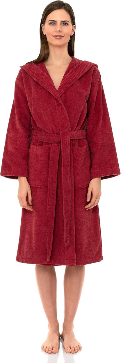 Womens Robe, Premium Cotton Hooded Bathrobe for Women - Runaway Rabbit LLC