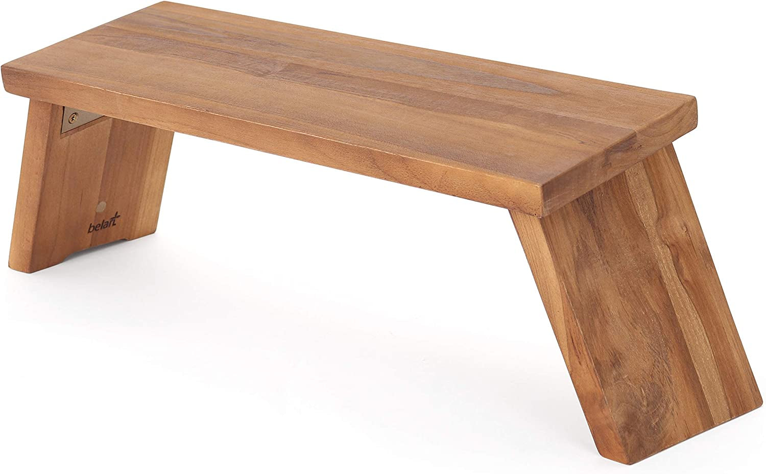 Teak Meditation Bench, Foldable legs for easy storage - Runaway Rabbit LLC