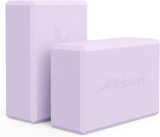 Yoga Blocks (2-Pack), Soft Non-Slip Surface Premium Foam Blocks, Supportive, Lightweight, Odor Resistant