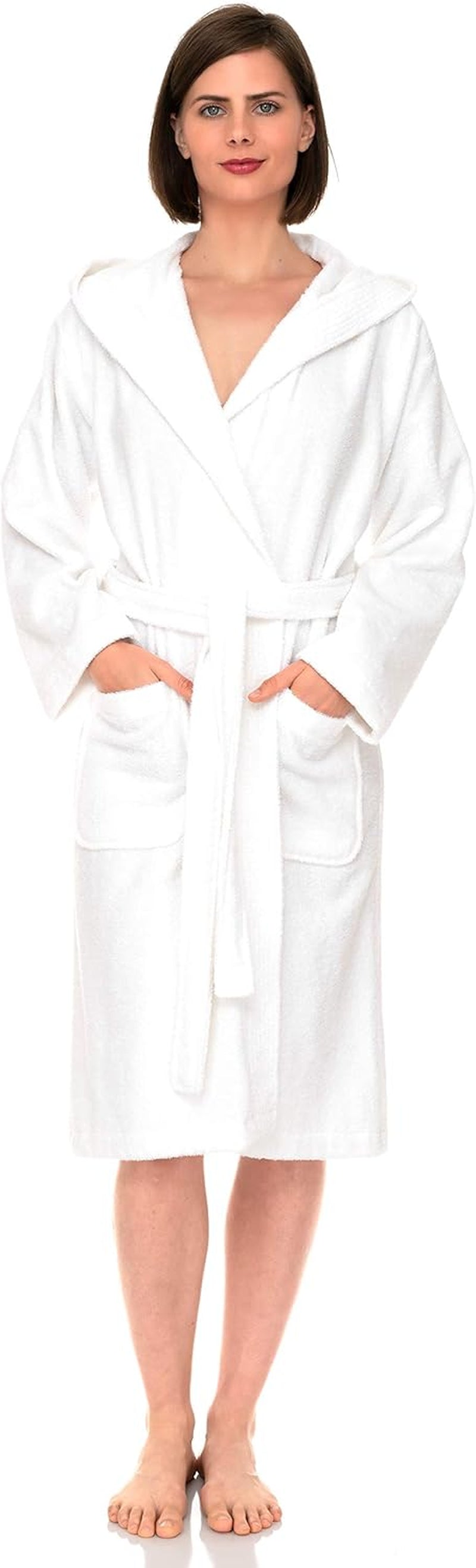 Womens Robe, Premium Cotton Hooded Bathrobe for Women - Runaway Rabbit LLC