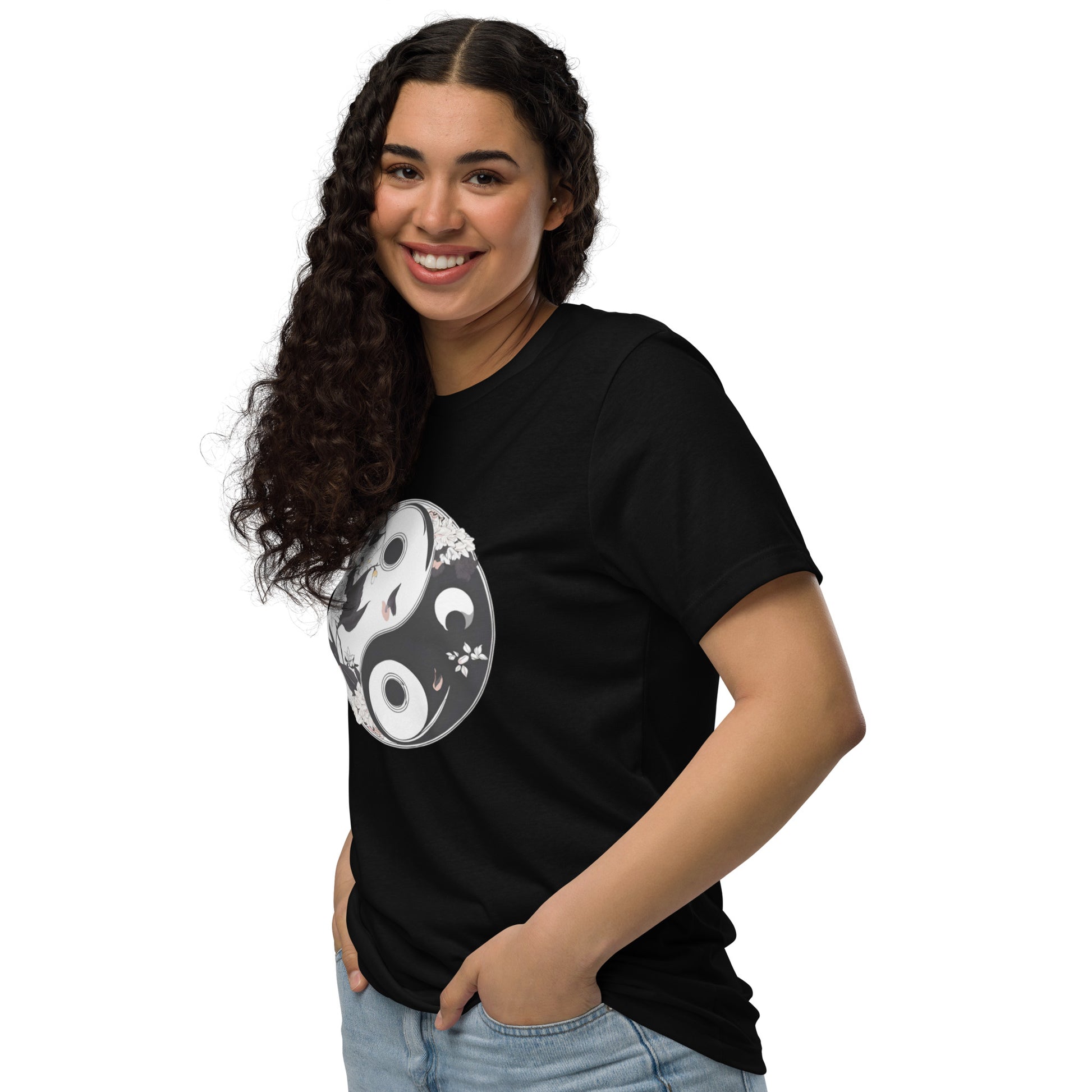 Yin and Yang flow Unisex staple eco t-shirt - Runaway Rabbit LLC