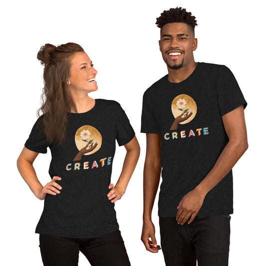 "Create" T-shirt, Unisex, 100% Cotton - Runaway Rabbit LLC