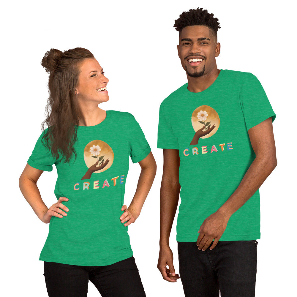 "Create" T-shirt, Unisex, 100% Cotton - Runaway Rabbit LLC