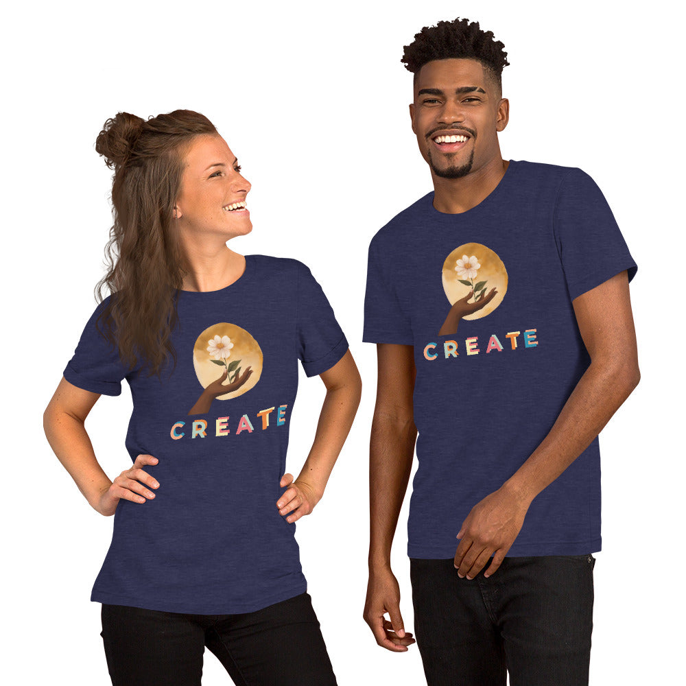 "Create" T-shirt, Unisex, 100% Cotton - Runaway Rabbit LLC