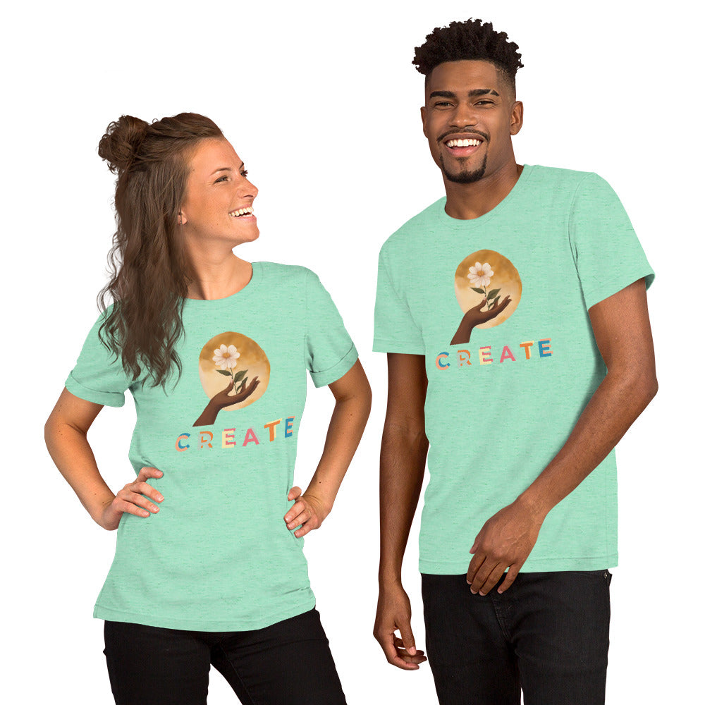 "Create" T-shirt, Unisex, 100% Cotton - Runaway Rabbit LLC