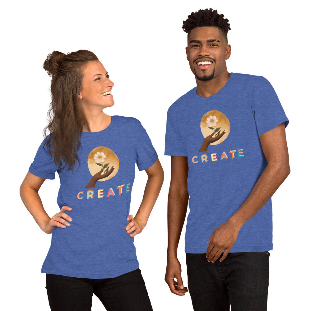 "Create" T-shirt, Unisex, 100% Cotton - Runaway Rabbit LLC